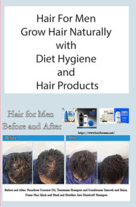 Hair For Men Grow Hair Naturally with Diet Hygiene and Hair Products Book